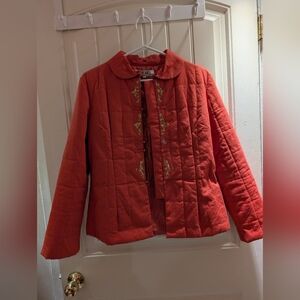 Y2K Red Quilted Utility Jacket